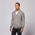 Lightweight Lapel + Button Front Jacket // Dark Grey (L)