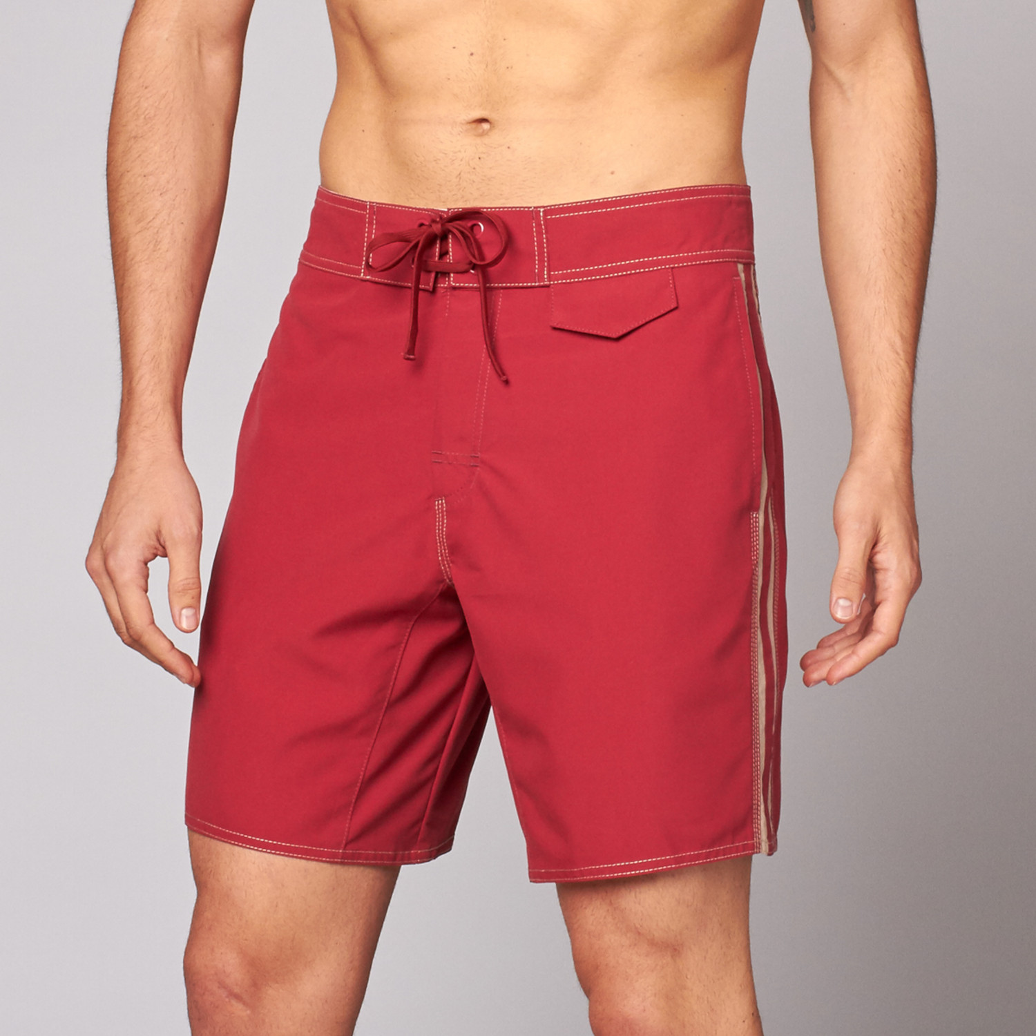 Board Short // Red + Khaki + White (30) - Gilded Age - Touch of Modern