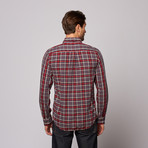 Fletcher Button Up Shirt // Red Grey Plaid (S)