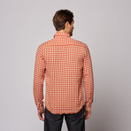 Fletcher Button Up Shirt // Orange Gingham (M)