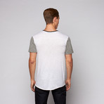 Sardinia Henley // Grey + White (S)