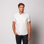 Duke Clothing Co. // Marcell Double Pocket Button Up // White (L)