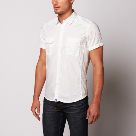 Duke Clothing Co. // Marcell Double Pocket Button Up // White (S)