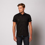 Marcell Double Pocket Button Up // Black (L)