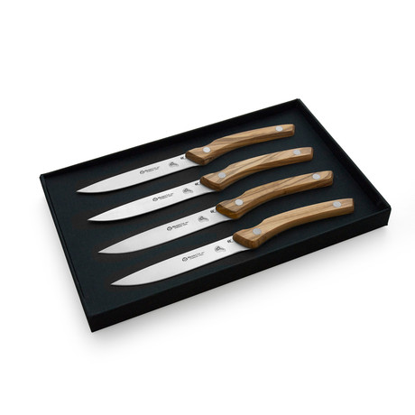 Steak Knives // Set of 4 (Green Micarta Handle)