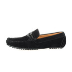 Rooster League // Suede Ribbon Driving Moccasin // Black (Euro: 46)