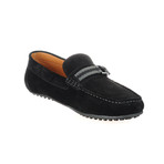 Rooster League // Suede Ribbon Driving Moccasin // Black (Euro: 44)