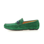 Suede Ribbon Driving Moccasin // Green (Euro: 39)