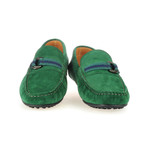 Suede Ribbon Driving Moccasin // Green (Euro: 39)