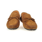 Suede Bow Driving Moccasin // Brown (Euro: 46)