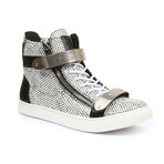 Saynt Hi-Top Sneaker // White + Black (US: 9)