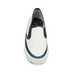 Cort Slip-On Sneaker // White + Navy (US: 8.5)