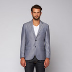 Versace 19.69 // Capri Wool Blend Blazer // Grey Blue Sheen  (Euro: 48)