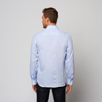 Linen Button Up Dress Shirt // Blue (2XL)