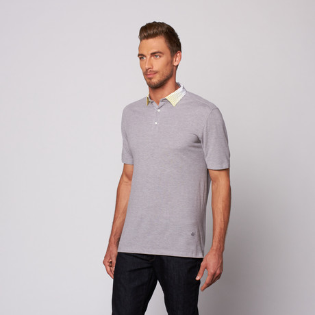 Oxford Polo Shirt // Grey + White (XS)