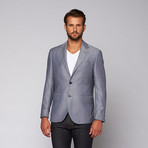 Versace 19.69 // Capri Wool Blend Blazer // Grey Blue Sheen  (Euro: 48)