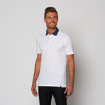 Heather Jersey Polo Shirt // White (XS)