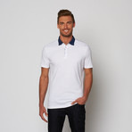 Heather Jersey Polo Shirt // White (XS)