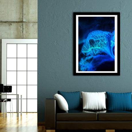 Blue Medusa // Framed Print (16"L x 20"H)