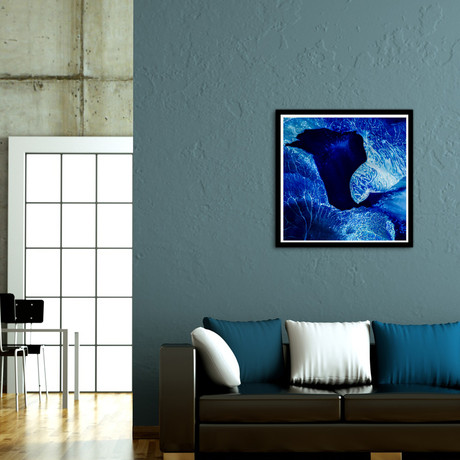 Blue Lake - Detail // Framed Print (16"L x 16"H)