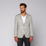 Versace 19.69 // Positano Silk + Linen Blend Blazer // Silver Grey (Euro: 50)