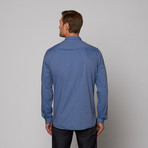 The Kooples // Indigo Chambray Shirt // Blue (XL)