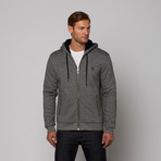 The Kooples // Hooded Sweat Jacket + Sheepskin Lining // Grey Vintage (S)