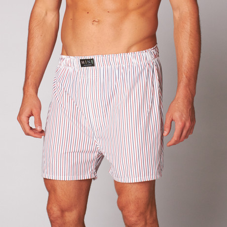Classic Boxer // Navy + Red Stripe (30)