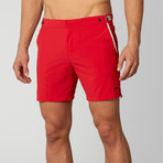 Catalonia 6" Swim Short // Red + Stone (33)