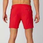 Catalonia 6" Swim Short // Red + Stone (33)