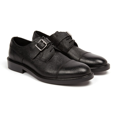The Kooples // Low Top + Leather Buckle // Black (Euro: 40)