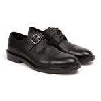 The Kooples // Low Top + Leather Buckle // Black (Euro: 40)