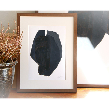 Abstract Black Head (16.5"L x 20.5"W)