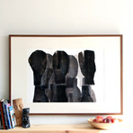 Black + White Abstract Persons (20.4"L x 28.5"W)