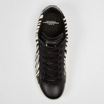 Zebra Tennis Shoe // Black + White (Euro: 46)