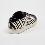 Zebra Tennis Shoe // Black + White (Euro: 46)