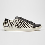 Zebra Tennis Shoe // Black + White (Euro: 41)