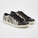 Zebra Tennis Shoe // Black + White (Euro: 44)