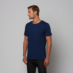 Breton Wave Tee // Navy (L)