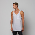 Breton Wave Pocket Tank Top // White (S)