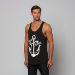 Virgin Islands Anchor Tank Top // Black (XL)