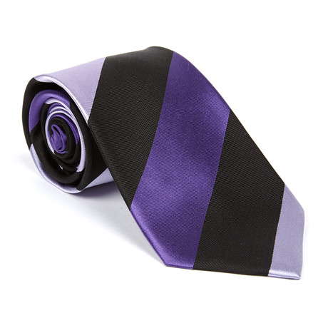 Silk Tie // Purple + Black
