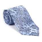 Silk Tie // Light Blue Paisley