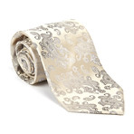 Silk Tie // Beige Paisley