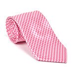 Classic Tie // Pink Herringbone