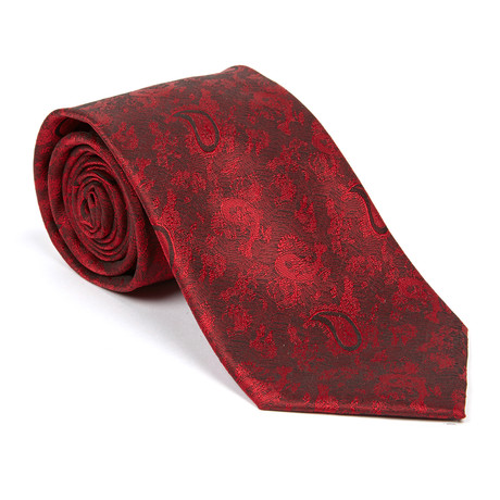 Classic Tie // Red Paisley