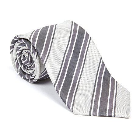Classic Tie // Steel Grey Stripe