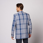 Zenbriele Slim Fit Blazer // Light Blue Plaid (US: 34R)