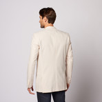 Zenbriele Slim Fit Blazer // Tan Seersucker (US: 34R)
