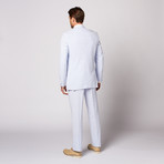 Renoir Seersucker Slim Suit // Light Blue (US: 42R)
